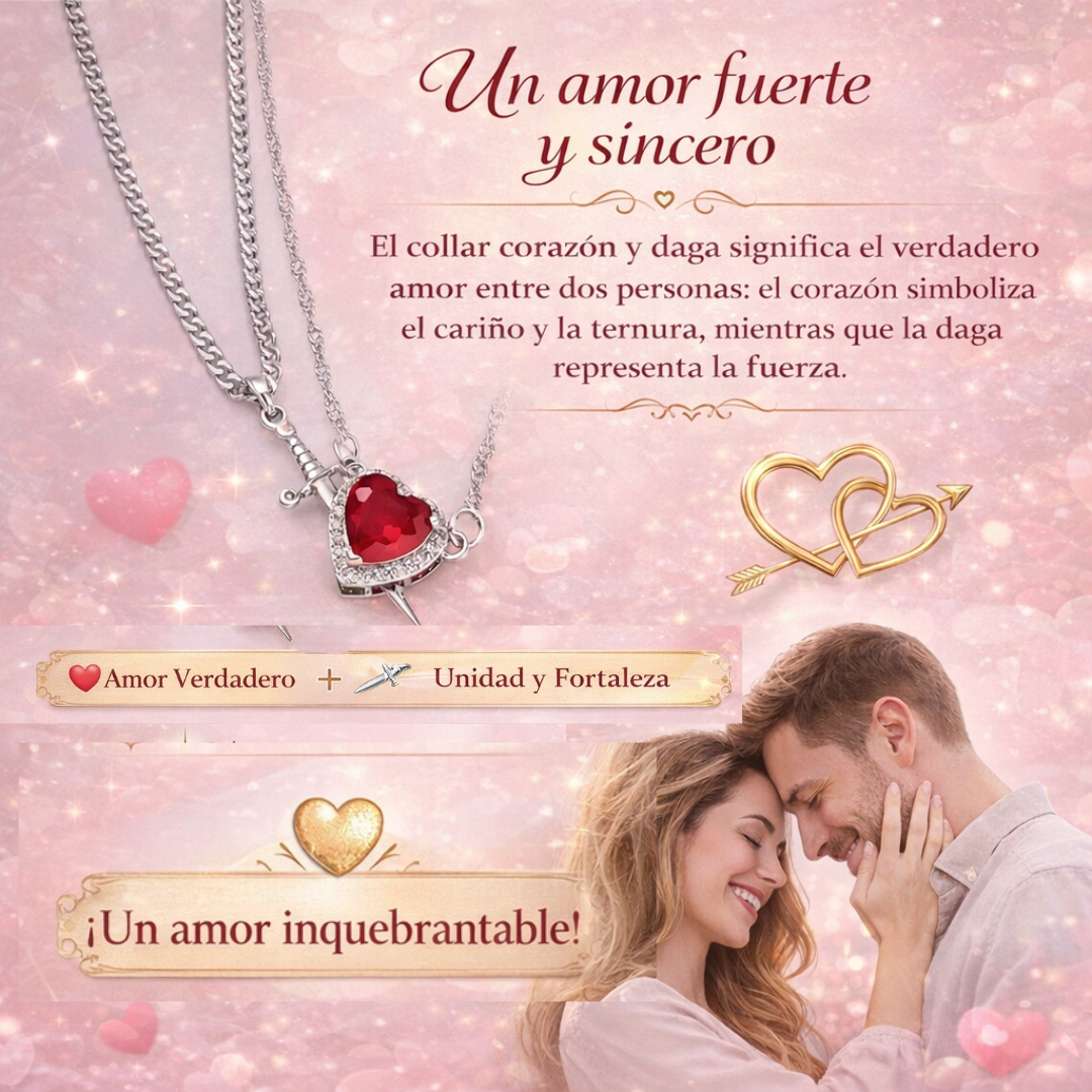 Rosa eterna con collar doble