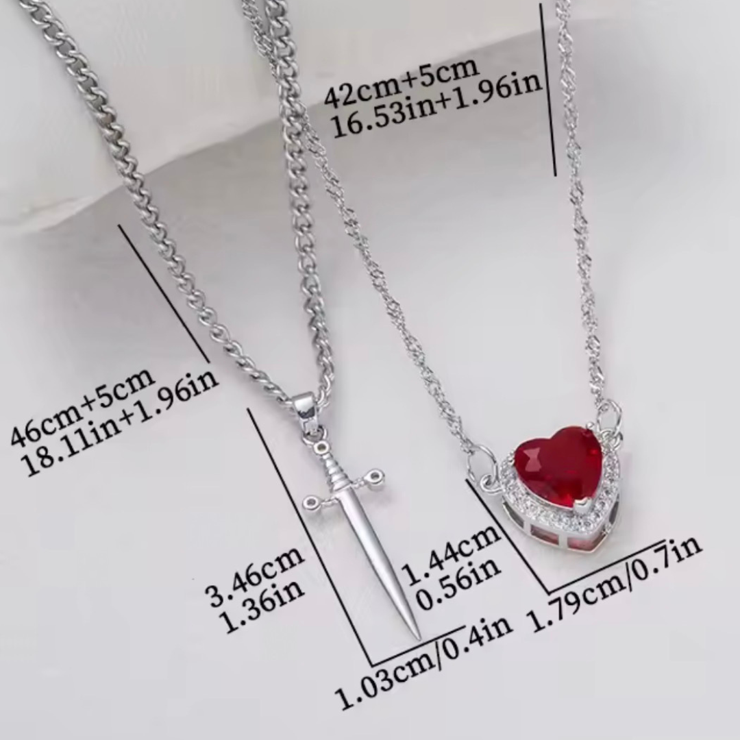 Rosa eterna con collar doble